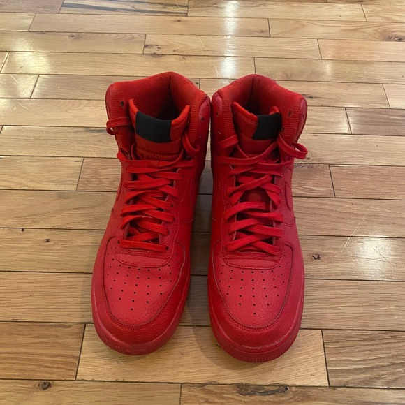 Nike Air Force 1 High 07 University Red Black AO2440-600 Mens 10 Sneaker - Picture 6 of 6